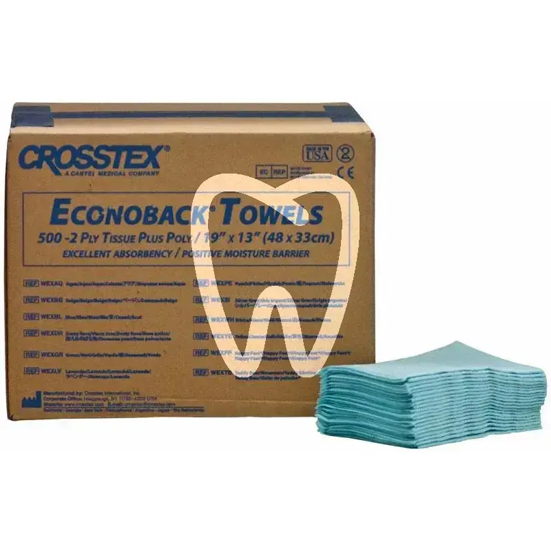 Serviettes dentaires bleues original x500pcs usage unique crosstex