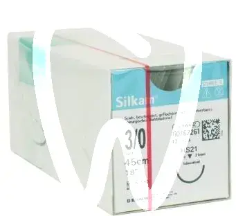Silkam noir hs21 3/0 45cm 12pcs chirurgie b.braun medical