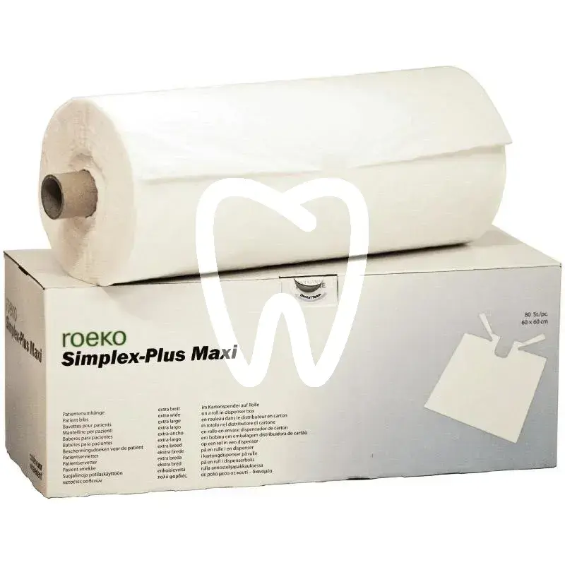 Simplex plus maxi tablier blanc 60x60cm, 80pcs usage unique roeko