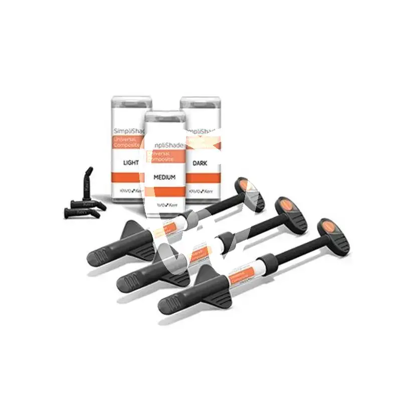 Simplishade universal medium, seringue 4g composites et accessoires kerrhawe