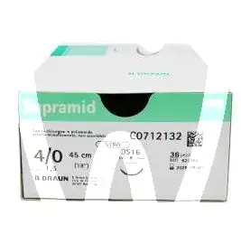 Supramid noir ds19 4/0 75cm 36pcs chirurgie b.braun medical
