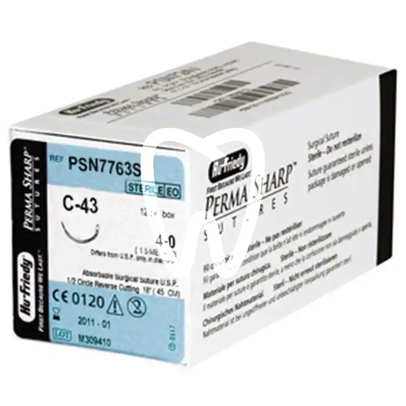 Suture soie 4-0/c-43 12pcs chirurgie hu friedy