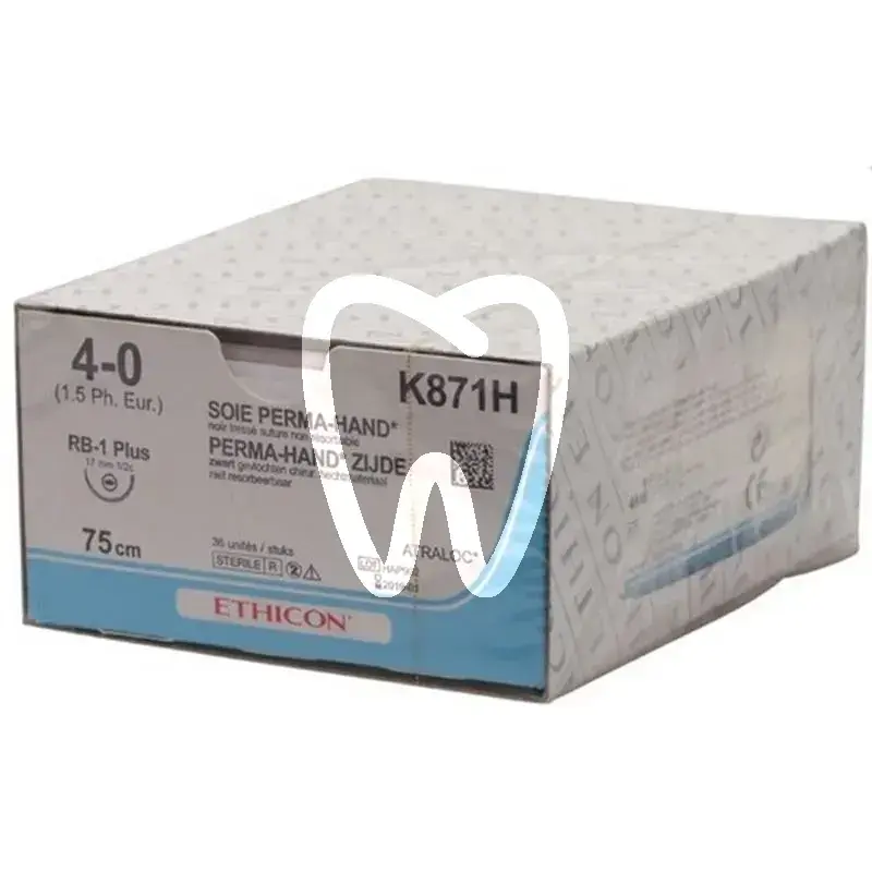 Sutures mersilk k871h 4/0 rb-1 plus 1/2c - 17mm,75cm. chirurgie ethicon