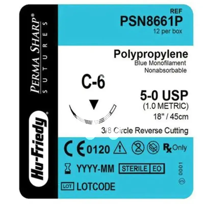 Sutures polypropy.5-0 psn8661p 12pcs chirurgie hu friedy