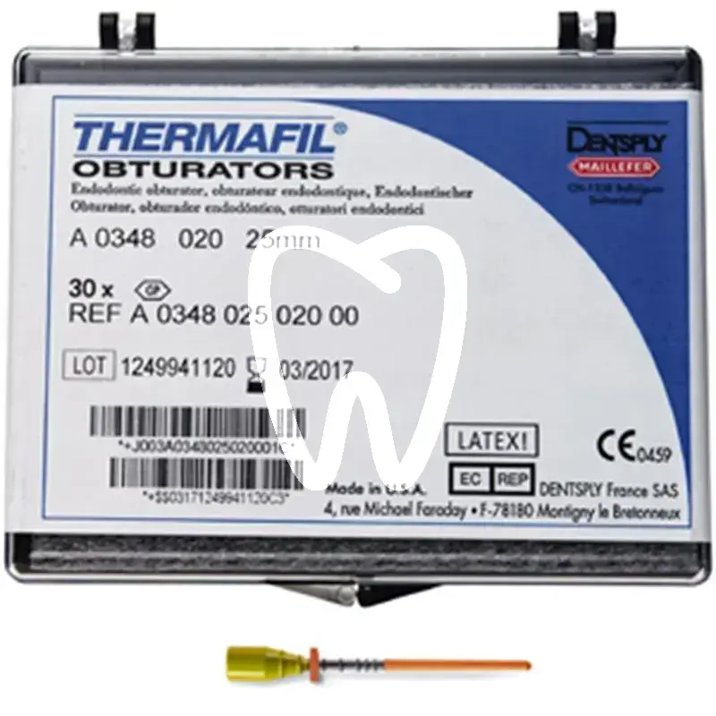 Thermafil obturateur 25mm 020, 30pcs endodontie dentsply sirona