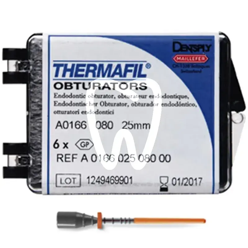 Thermafil obturateur 25mm 080 6pcs endodontie dentsply sirona