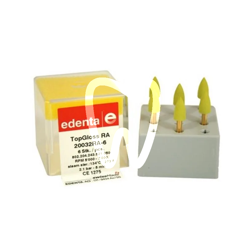 Topgloss pointe 20032-ra x6 pcs matériel de polissage edenta