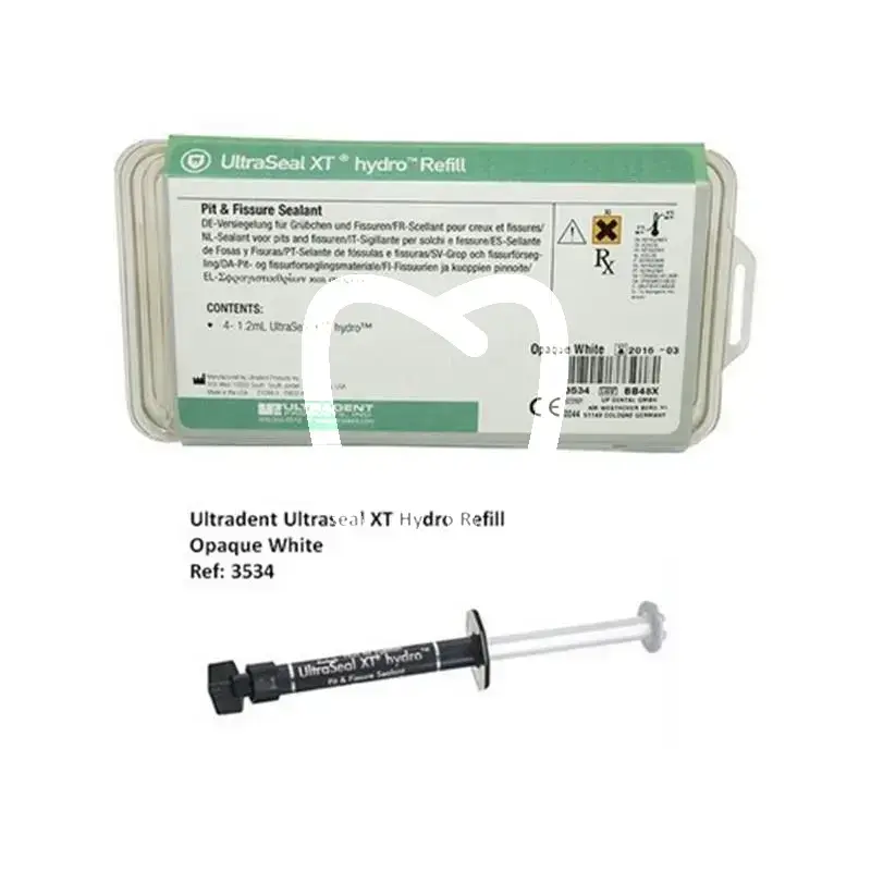 Ultraseal xt hydro opaque blanc 4 seringues prévention ultradent