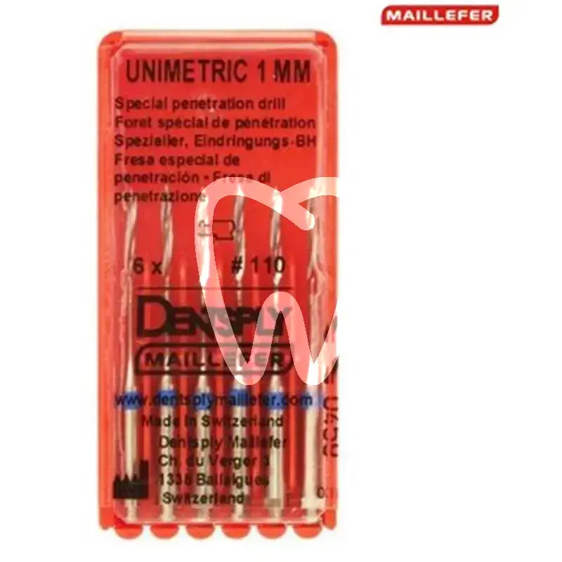 Unimetric foret de pénétration 212/110 6pcs tenons et pivots dentsply sirona