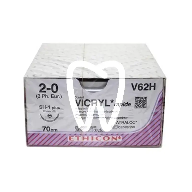 Vicryl rapide 2-0 70cm. sh-1 v62h x36st. chirurgie ethicon