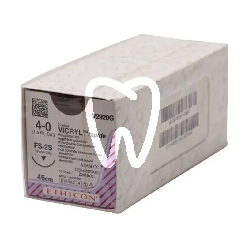 Vicryl rapide 4-0 45cm fs2s v2920g x12st chirurgie ethicon