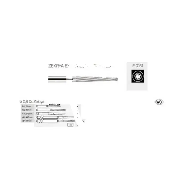 Zekrya fraise ca 151 27mm 5pcs endodontie dentsply sirona